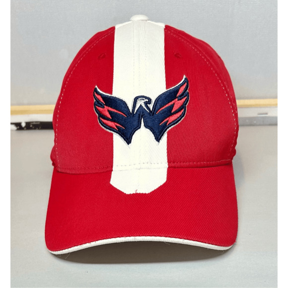 Washington Capitals Reebok Face Off Flexfit Hat Red & White OSFA - Picture 1 of 10